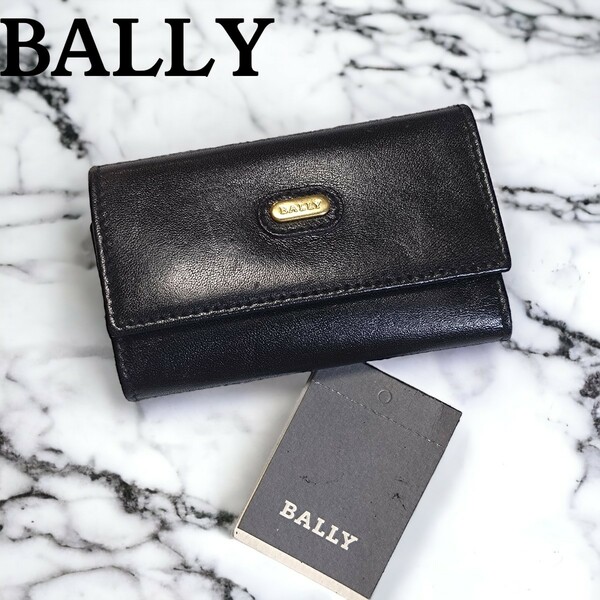 未使用 訳あり BALLY バリー 6連 キーケース ボックスカーフ ブラック calf black unused