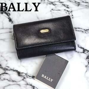 未使用 訳あり BALLY バリー 6連 キーケース ボックスカーフ ブラック calf black unused