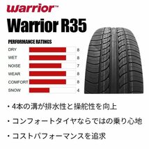 2022年製 Warrior R35 245/40R18 245/40-18 97W XL ウォーリアー ウォーリア サマー ラジアル 新品 タイヤ 4本送料税込30,400円～_画像4