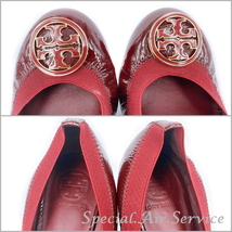 TORY BURCH トリーバーチ レディースパンプス CAROLINE 65mm ウェッジソール ボルドー サイズ：7 31128648 512★ワケアリ(2)_画像5