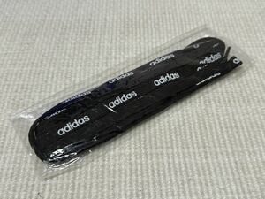 新品 未使用 未開封 アディダス adidas 靴紐 ひも シューレース ブラック 黒 ホワイト 白ロゴ 約120cm スーパースター スタンスミス