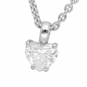 BVLGARI BVLGARY Heart Shape бриллиант (1.09ct G-SI1) grif подвеска колье 338204 K18WG GIA заключение эксперта MadeInItaly 21010201