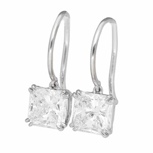 ハリーウィンストン ソリティア ダイヤモンド(1.01ct F-VS1/1.03ct F-VS1) スクエアカット イヤスタッズ ピアス Pt950 210091208