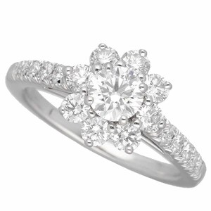 HARRY WINSTON Harry Winston diamond (0.30ct/0.95ct) sun flower * Mini * ring PT950 Japan size approximately 6 number #46 HW 21710905