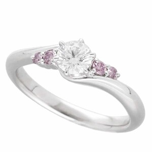 StarJewelry Star Jewelry Diamond (0,351CT D-VS2-3EX) Розовый бриллиант (0,07-/т) Кольцо PT950 Япония Размер 9 #49 Оценка