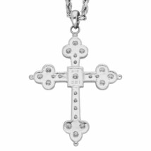 ダイヤモンド(0.81ct) クロス ペンダント ネックレス Pt900 プラチナ 750 K18 WG ホワイトゴールド 十字架　Made in Italy_画像3