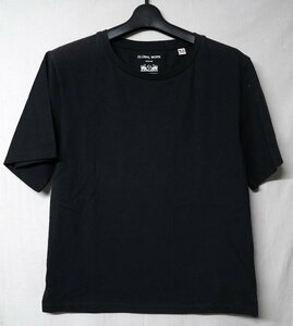 GLOBAL WORK グローバルワーク USAコットン クルーネックTシャツ ブラック M