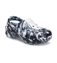 24cm クロックス Classic Platform Marbled Clog W クラシック プラットフォーム マーブルド クロッグ/ブラック×ホワイト W8 新品_画像7