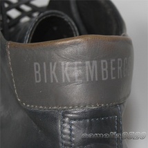 XX ビッケンバーグ ミッドカット スニーカー bke105108 ネイビー レザー 42 約26.5cm 未使用品 bikkembergs Wembley 180 Mid_画像3