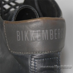 XX ビッケンバーグ ミッドカット スニーカー bke105108 ネイビー レザー 42 約26.5cm 未使用品 bikkembergs Wembley 180 Midの画像3