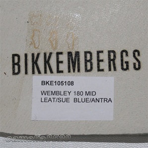 XX ビッケンバーグ ミッドカット スニーカー bke105108 ネイビー レザー 42 約26.5cm 未使用品 bikkembergs Wembley 180 Midの画像5