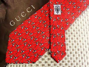 ♪31800C♪良品【ラッパ 楽器 柄】グッチ【GUCCI】ネクタイ