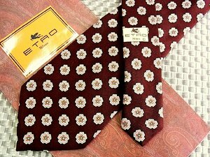 ♪31798C♪良品【花 植物 柄】エトロ【ETRO】ネクタイ