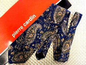 ♪31865C♪良品【ペイズリー 植物 柄】ピエールカルダン【pierre cardin】ネクタイ