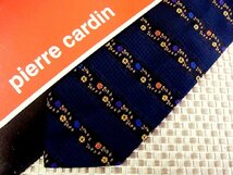 ♪32008D♪状態並品【刺繍 花 小花 植物 柄】ピエールカルダン【pierre cardin】ネクタイ_画像1