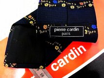 ♪32008D♪状態並品【刺繍 花 小花 植物 柄】ピエールカルダン【pierre cardin】ネクタイ_画像2