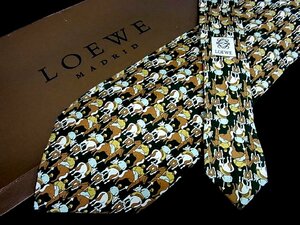 * now week. bargain sale *3515* high class brand [ Cara pattern ]* Loewe [ person horse horse animal pattern ] necktie *