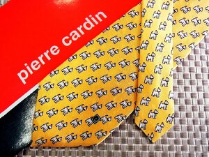 ♪32060C♪良品【犬 テリア 動物 柄】ピエールカルダン【pierre cardin】ネクタイ