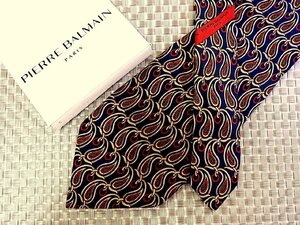 ♪32225D♪状態並品【ペイズリー 柄】ピエールバルマン【PIERRE BALMAIN】ネクタイ