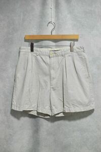 【アンドリューショーツ】00s polo ralph lauren コットン チノショーツ/ size 34 / 00年代 ホワイトグレー パンツ ショートパンツ