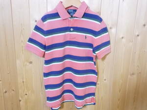 a1031◆Polo by Ralph Lauren ポロシャツ◆サイズ6 KIDS 子供 ポロバイラルフローレン 半袖ポロシャツ ボーダー ゆうパケット発送 5G