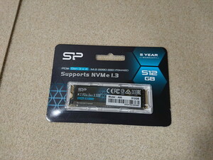 新品　シリコンパワー SSD 512GB 3D NAND M.2 2280 PCIe3.0×4 NVMe1.3 P34A60シリーズ SP512GBP34A60M28