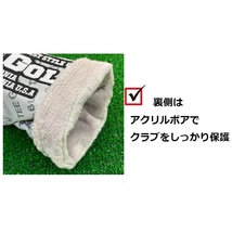 【定価2,970円】ブルーティーゴルフ ヘッドカバー (HC-036 ブラック UT) ボーダー柄【BLUE TEE GOLF正規品】新品値札付き 2023新作_画像5