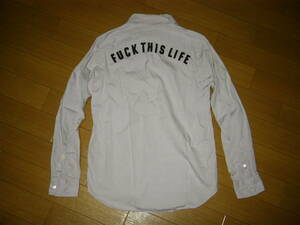  Wacko Maria WACKO MARIA embroidery shirt S stitch OX FUCK THIS LIFE/ long sleeve 