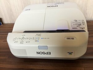 □　EPSON 液晶プロジェクター EB-580 3200lm ランプ時間：2444/760H 　中古品＜C0726W5＞