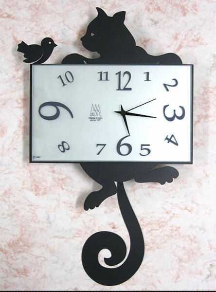 【稀少】 ARTI & MESTIERIキャット イタリア製壁掛け時計1801