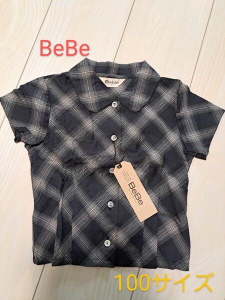 【新品】BeBe 　ベベ　半袖　シャツ　トップス　女の子　100サイズ