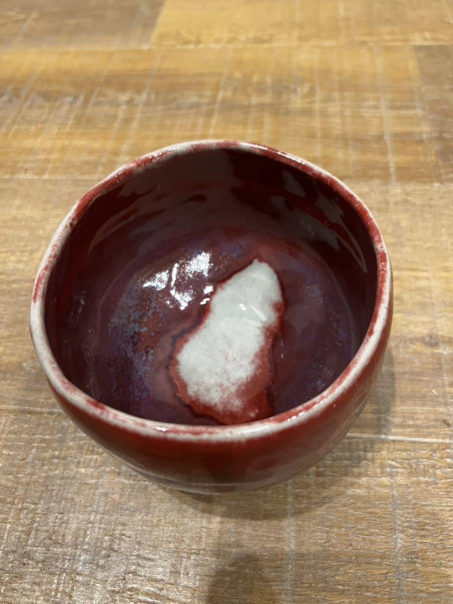 珍しい綺麗な赤い茶碗| JChere雅虎拍卖代购