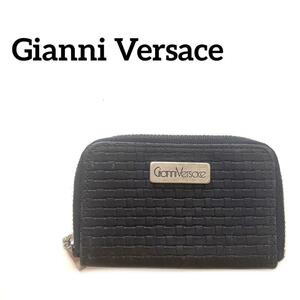 ジャンニヴェルサーチ Gianni Versace コインケース 財布 小銭入れ ヴェルサーチ ベルサーチ ミニ財布 ブラック 黒 ブランド ロゴ メンズ