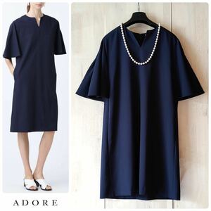 ◆幻◆ 希少美品 定価4.3万円 ADORE ドライジョーゼットワンピース　結婚式　フォーマル