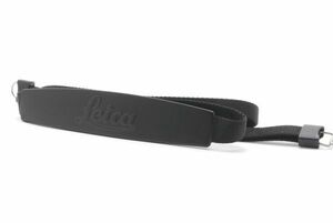 #1606◆送料無料◆Leica ライカ 純正 カメラ ストラップ 黒色(ブラック) 金具付き 筆記体 ドイツ製 Germany