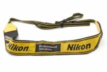 #1610◆送料無料◆Nikon ニコン Professional Services プロストラップ 2代目 黒色×黄色 プロスト NPS 刺繍 プロフェッショナル_画像1