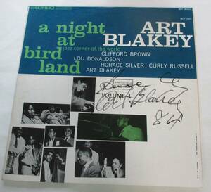 xyu★LP-E97★Art Blakey A Night At Bird Land Vol.1 アートブレイキー　ジャケットサイン入り　Blue Note　BST-81521★