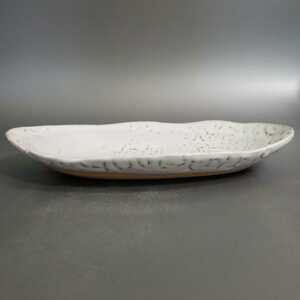  furthermore 42) Hagi . Shibuya mud poetry white Hagi plate long plate unused new goods including in a package welcome 