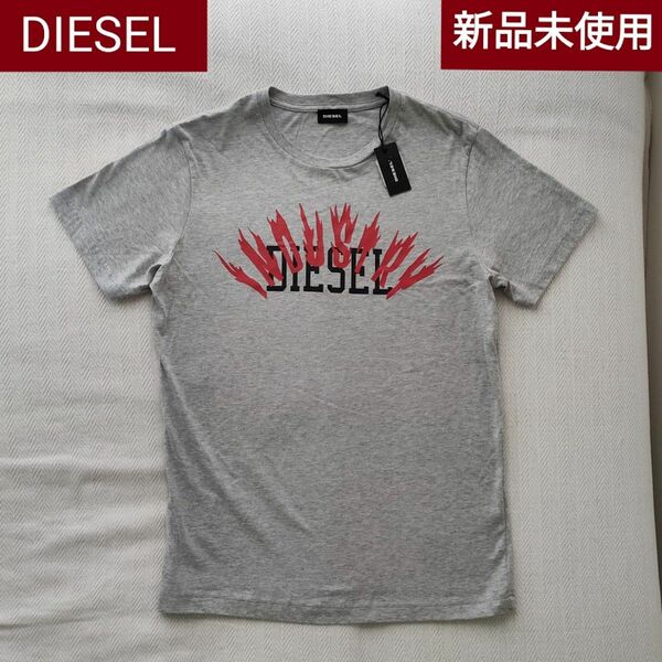 【新品タグつき】DIESEL（ディーゼル）Ｔシャツ　レア　Ｍ　メンズ 　杢グレー　お洒落