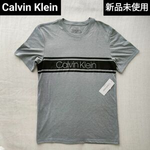 【新品未使用】カルバンクライン Calvin Klein メンズTシャツクルーネック丸首 ロゴ Ｓ（日本サイズＭ）お洒落　レア