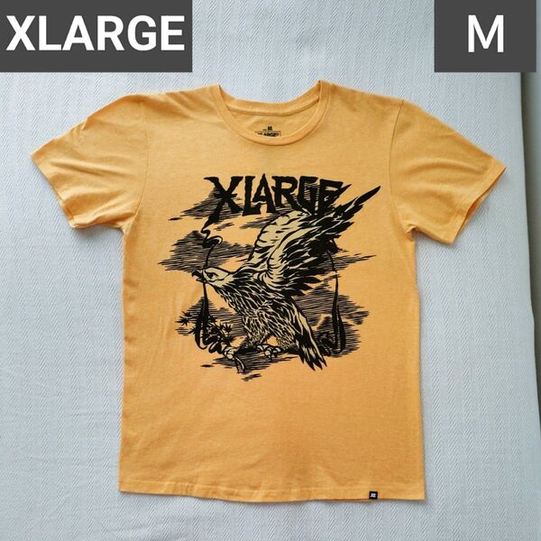 【美品】XLARGE エクストララージ 半袖Tシャツ イーグル メンズM(日本L相当)イエロー