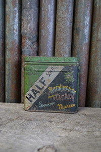  Vintage HALFBUCKINGHAMTOBACCO Mini can [gopd-705] inspection America /usa/ cigarettes tin plate can / interior / collection / case miscellaneous goods / antique 