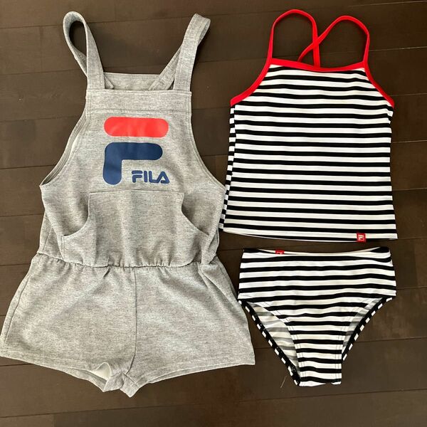 120㎝　FILA 水着　女の子水着 水着セット セパレート　3点セット