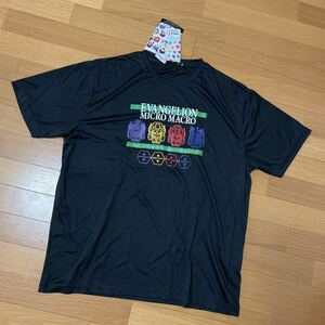 サイズ 4L メッシュ素材☆ エヴァンゲリオン 半袖 Tシャツ 黒 ☆ eva micro macro ミクロマクロ