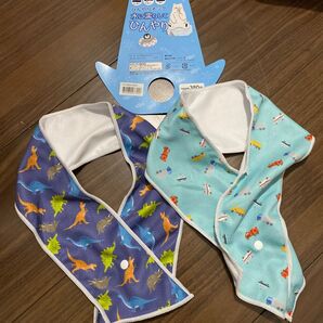 新品!キッズ子ども男の子ひんやりネック2点セット恐竜柄働く車柄