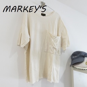 送料込 匿名配送 MARKEY'S　マーキーズ　生成り　カラッと生地　鹿の子　Tシャツ