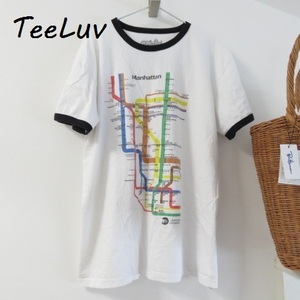  including carriage anonymity delivery Teeluv imported car T-shirt Manhattan route map rare 