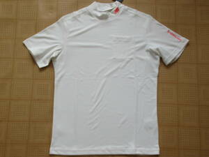 即決新品 New Balance GOLF メンズ半袖モックネックシャツ ホワイト 5サイズ XLサイズ相当 ニューバランス ゴルフ