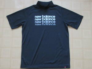 即決 New Balance GOLF メンズ半袖モックネックシャツ ブラック 4サイズ Mサイズ相当 ニューバランス ゴルフ