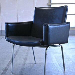 AP Stolen handle sJ Wegner [AP-58] air port chair a leather arm lounge sofa chair Hans J.Wegner Denmark Vintage 